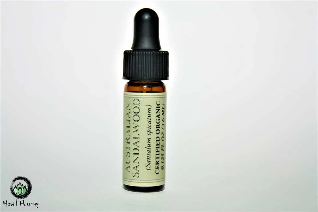 Australian Sandalwood Amber Glass Dropper Mountain Rose Herbs Review: The Best Sustainable Herbs, Spices, Teas, & Essential Oils Mountain Rose Herbs® Sandalwood essential oil in an amber glass dropper bottle.
