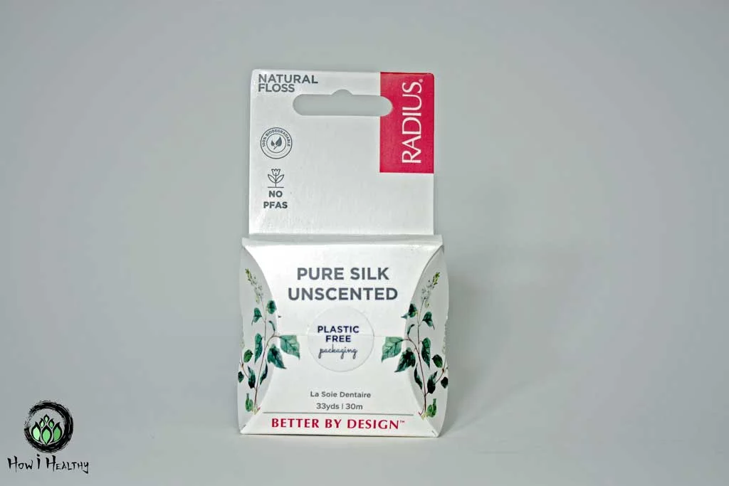 Silk Floss Paper Packaging Eco-Friendly, Water-Free, Zero Waste Teeth & Oral Care (& Why It Matters) RADIUS® plastic-free silk floss box.